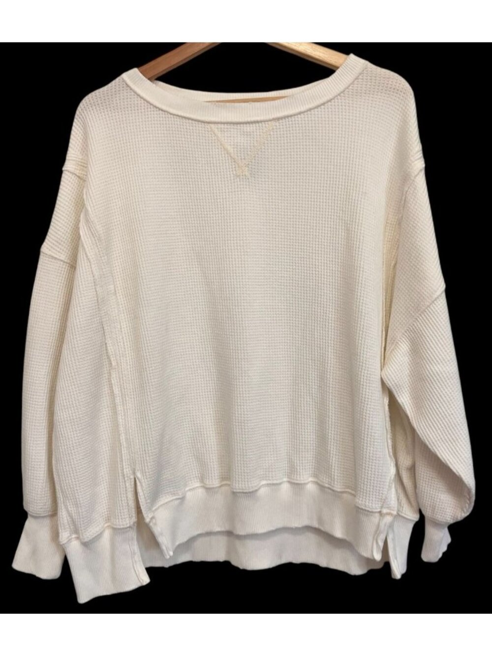 American Eagle ‘this feels seriously lived in’ Waffle Roomy Knit Sweater XS